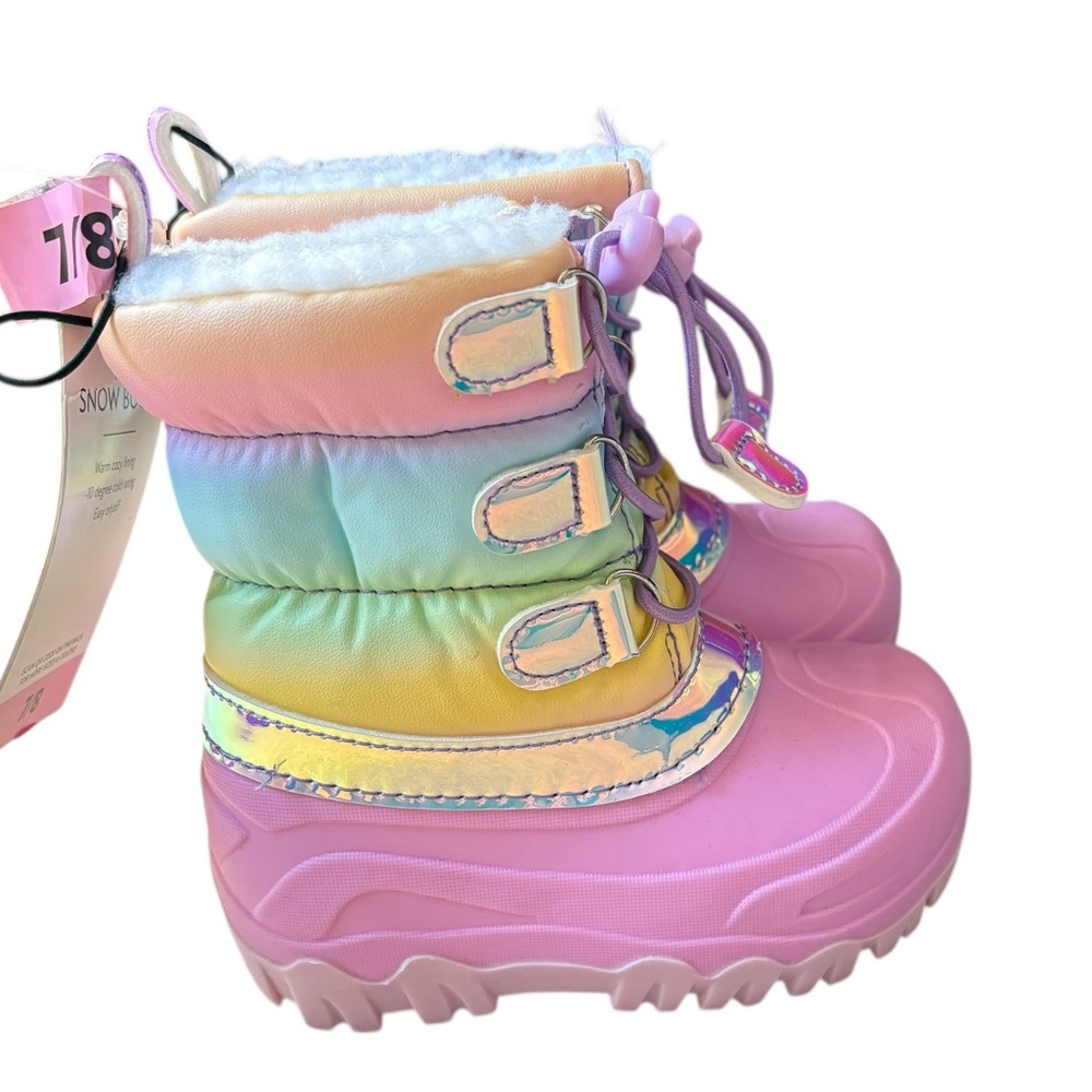 Member’s Mark Pink Pastel Snow Boots NWT Size 7/8